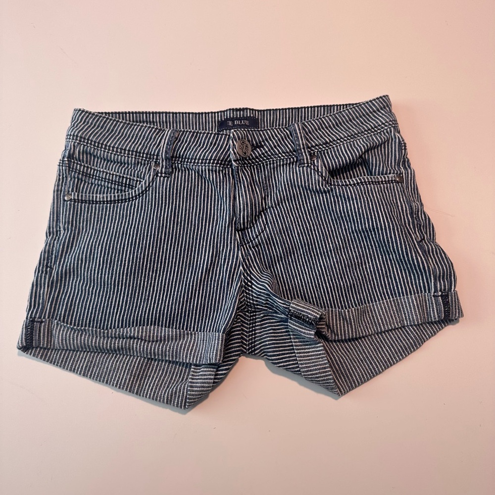 St Blue Stripped Blue Shorts St Blue Stripped Blue Shorts